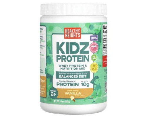 Healthy Heights, Kidz Protein, For Kids 2+, Vanilla, 8.8 oz (250 g)