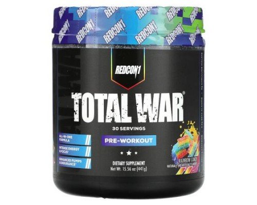 Redcon1, Total War, Pre-Workout, Rainbow Candy, 15.56 oz (441 g)