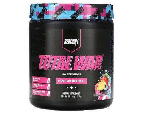 Redcon1, Total War, Pre-Workout, Vice City Strawberry Pina Colada, 15.98 oz (453 g)
