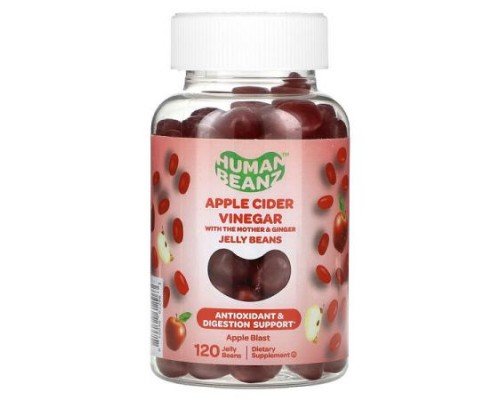 Human Beanz, Apple Cider Vinegar Jelly Beans, Apple Blast, 120 Jelly Beans