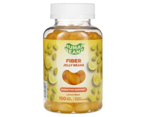 Human Beanz, Fiber Jelly Beans, Lemon Blast, 150 Jelly Beans
