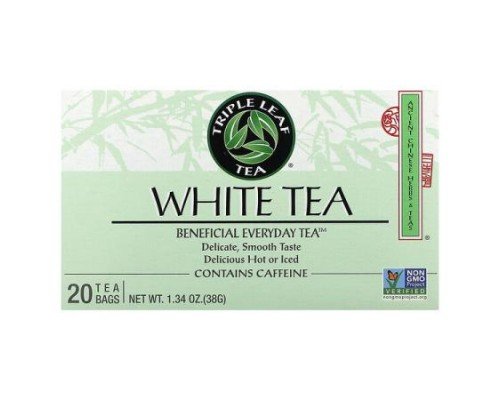 Triple Leaf Tea, White Tea, 20 Tea Bags, 1.34 oz (38 g)