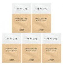 Idealove, What a Glow-Getter, Brightening & Moisturizing, 5 Beauty Sheet Masks, 0.85 fl oz (25 ml) Each