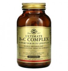 Solgar, Ultimate B+C Complex, 90 Tablets