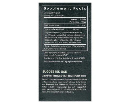 Gaia Herbs, Women, Lactation Support, 60 Vegan Liquid Phyto-Caps