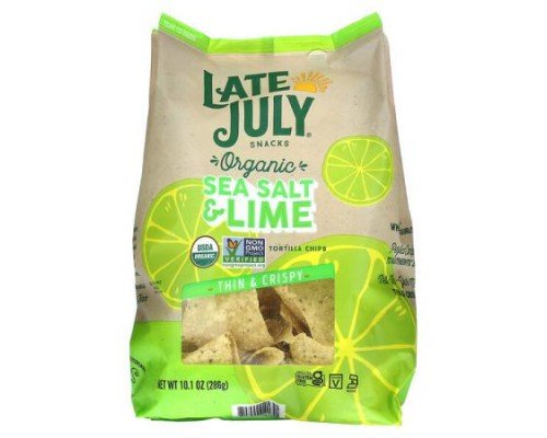 Late July, Organic Tortilla Chips, Thin & Crispy, Sea Salt & Lime, 10.1 oz (286 g)
