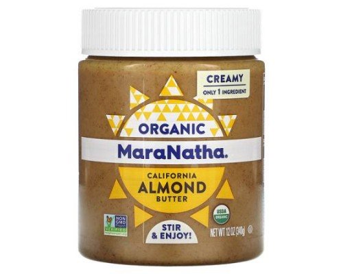 MaraNatha, Organic California Almond Butter, Creamy, 12 oz (340 g)