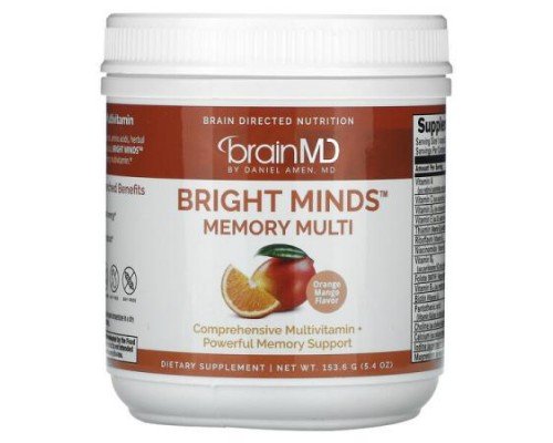 BrainMD, Bright Minds™ Memory Multi, Orange Mango, 5.4 oz (153.6 g)