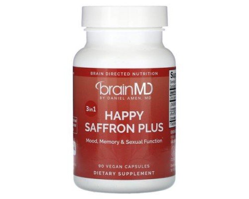 BrainMD, Happy Saffron Plus, 90 Vegan Capsules