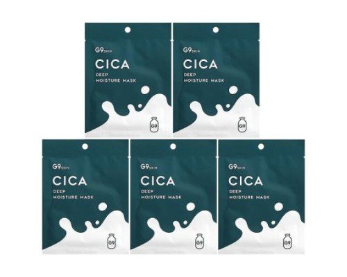 G9skin, Cica, Deep Moisture Beauty Mask, Milk, 5 Sheets, 0.74 fl oz (22 ml) Each