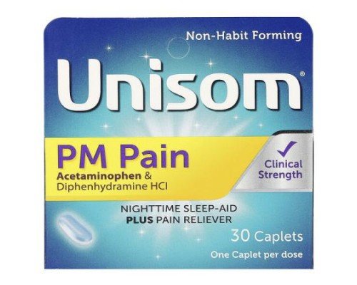 Unisom, PM Pain,  Nighttime Sleep-Aid Plus Pain Reliever, 30 Caplets
