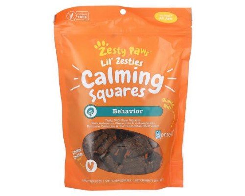 Zesty Paws, Lil' Zesties, Calming Squares, For Dogs, All Ages, Smoked Chicken, 10 oz (283 g)