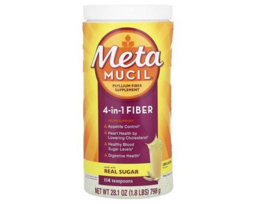 Metamucil, 4-in-1 Fiber, Unflavored, 28.1 oz (798 g)