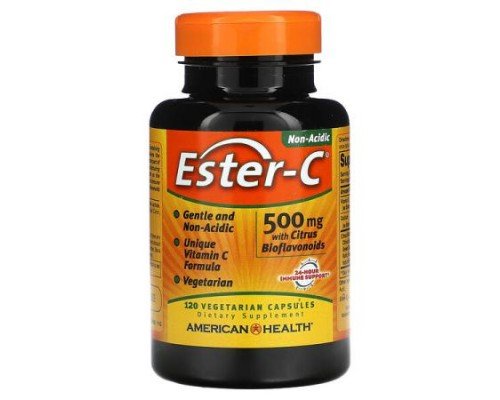 American Health, Ester-C with Citrus Bioflavonoids, 120 Vegetarian Capsules