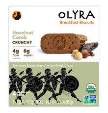 Olyra, Organic Breakfast Biscuits, Hazelnut Carob, 4 Packs 1.32 oz (37.5 g) Each