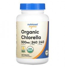 Nutricost, Organic Chlorella, 500 mg, 240 Tablets