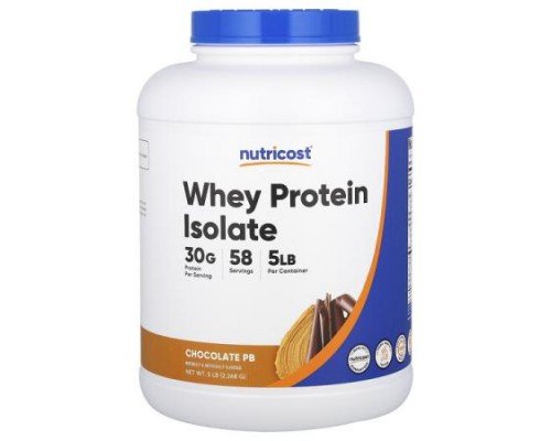 Nutricost, Whey Protein Isolate, Chocolate PB, 5 lb (2,268 g)