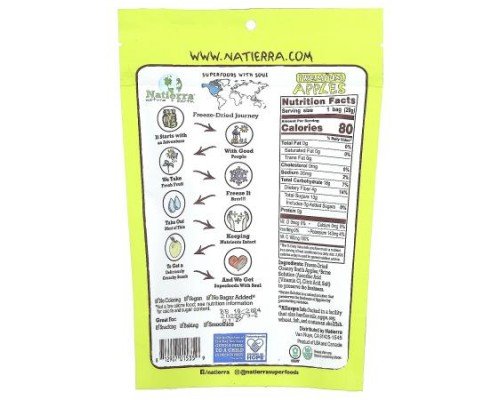 Natierra, Premium Freeze-Dried Apples, 0.7 oz (20 g)
