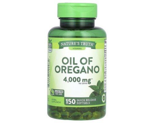Nature's Truth, Vitamins, Oil Of Oregano, 2,000 mg, 150 Quick Release Softgels