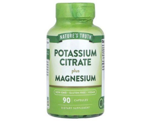 Nature's Truth, Potassium Citrate Plus Magnesium, 90 Capsules