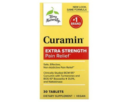 Terry Naturally, Curamin, Pain Relief, Extra Strength, 30 Tablets