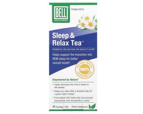 Bell Lifestyle, Sleep & Relax Tea™, 20 Tea Bags, 30 g