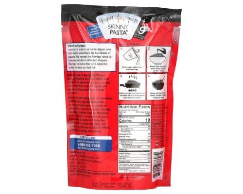 Skinny Pasta, Spaghetti Shape, Konjac , 9.52 oz (270 g)