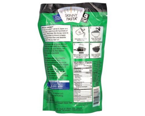 Skinny Pasta, Rice Shape, Konjac, 9.52 oz (270 g)
