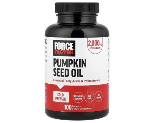 Force Factor, Pumpkin Seed Oil, 100 Softgels