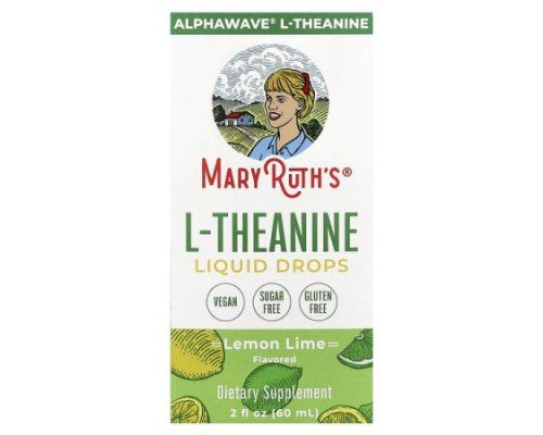 MaryRuth's, L-Theanine Liquid Drops, Lemon Lime, 2 fl oz (60 ml)