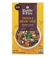 Kettle & Fire, Hearty Soup, Chicken & Ancient Grain, 16 oz (454 g)