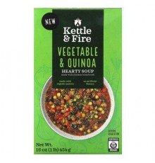 Kettle & Fire, Hearty Soup, Vegetable & Quinoa, 16 oz (454 g)