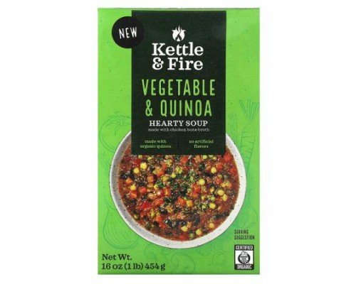 Kettle & Fire, Hearty Soup, Vegetable & Quinoa, 16 oz (454 g)