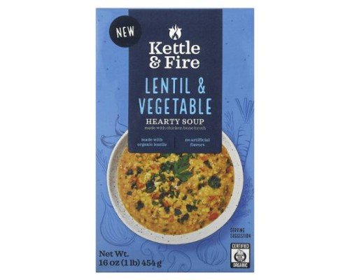 Kettle & Fire, Hearty Soup, Lentil & Vegetable, 16 oz (454 g)
