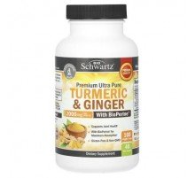 BioSchwartz, Premium Ultra Pure Turmeric & Ginger With BioPerine, 2,000 mg, 160 Veggie Caps (500 mg)