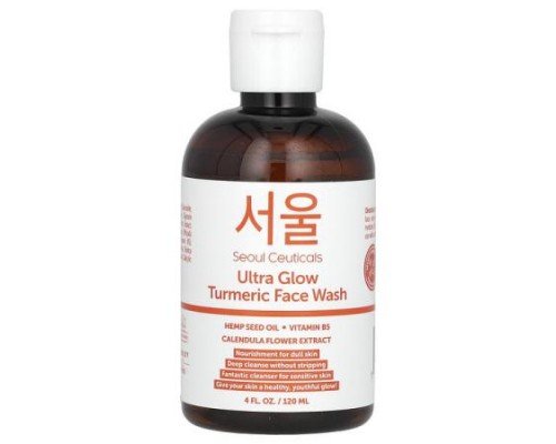 SeoulCeuticals, Ultra Glow Turmeric Face Wash, 4 fl oz (120 ml)