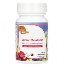 Zahler, Junior Melatonin, Natural Grape, 1 mg, 10 Chewable Tablets (Discontinued Item)