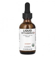 Codeage, Liquid Vitamin E+, Unflavored, 2 fl oz (59.2 ml)