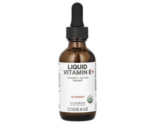 Codeage, Liquid Vitamin E+, Unflavored, 2 fl oz (59.2 ml)