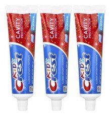 Crest, Kids, Cavity Protection, Fluoride Anticavity Toothpaste, Sparkle Fun, 3 Pack, 4.6 oz (130 g) Each