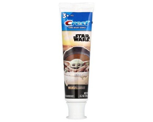 Crest, Kids, Fluoride Anticavity Toothpaste, Star Wars The Mandalorian, 3+ Yrs, Strawberry, 4.2 oz (119 g)