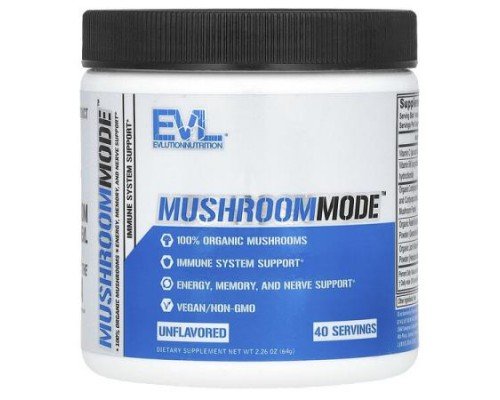 EVLution Nutrition, MushroomMode, Unflavored, 2.26 oz (64 g)