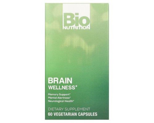 Bio Nutrition, Brain Wellness, 60 Vegetarian Capsules