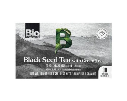 Bio Nutrition, Black Seed Tea with Green Tea, 30 Tea Bags, 1.85 oz (55.5 g)
