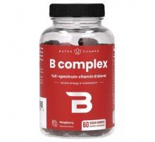 NutraChamps, B Complex, Raspberry, 60 Vegan Gummies