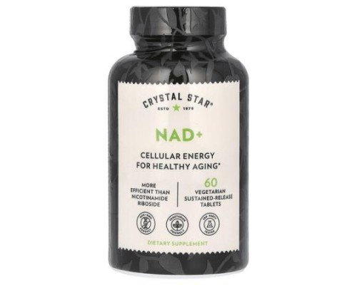 Crystal Star, NAD+, 60 Vegetarian Sustained-Release Tablets