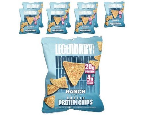 Legendary Foods, Popped Protein Chips, Ranch, 7 Bags, 1.2 oz (34 g) Each