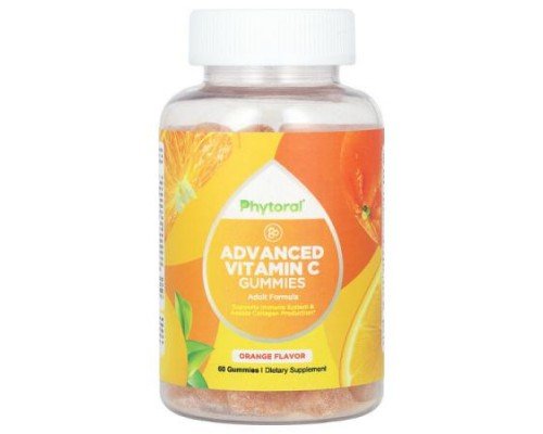 Phytoral, Advanced Vitamin C Gummies, Orange, 60 Gummies