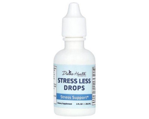 Divine Health, Stress Less Drops , 1 fl oz (29.6 ml)