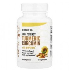 Divine Health, High Potency Turmeric Curcumin with BioPerine®, 60 Veggie Capsules